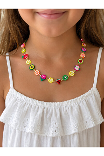 Miliva Colorful Fruity Girl's Necklace |   Handmade Fun Girl's Necklace |   3...