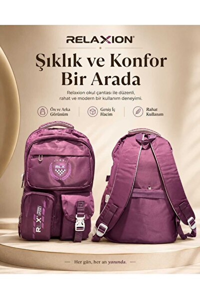 Relaxion 2058 Çok Bölmeli Okul ve Günlük Sırt Çantası – Geniş İç Hacim, Sırt ...