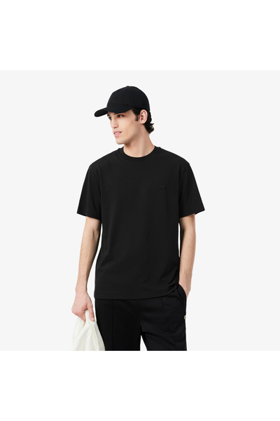 Lacoste Erkek Classic Fit Bisiklet Yaka Siyah T-Shirt