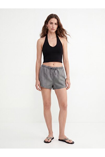 Ltb Μίνι γκρι τζιν σορτς Mirela Tencel