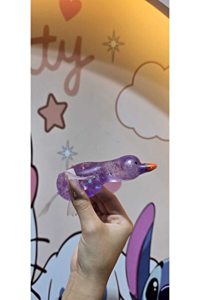 ördeksi Ördek şeklinde simli needoh squishy yumuşak stres oyuncağı