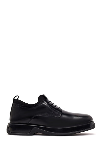 Derimod Men's Black Laced Leather Classic Shoes Wm620014Da