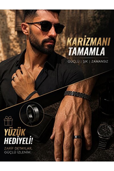 JEWELRY MUHTEMEL AŞK KADİR ESİNTİLİ ERKEK ÇELİK BİLEKLİK ÖZEL TASARIM ZİNCİR ...