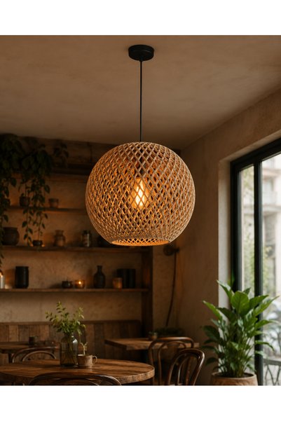Tepe Avize Wicker Sarkıt Avize