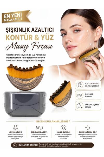 SEVRU Şekillendirici Yüz Fırçası, Şişkinlik Azaltıcı Yüz Masaj Fırçası