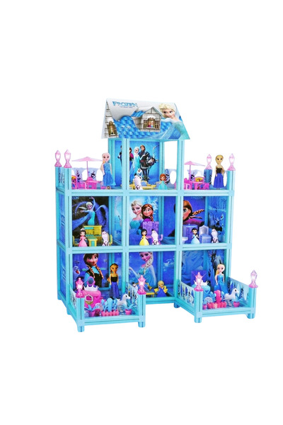Frozen Big House Dollhouse Play Set with Lights and Dolls, Diy Kids Dollhouse...
