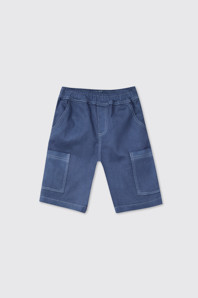 Panço Baby Boy Indigo Shorts with Pockets