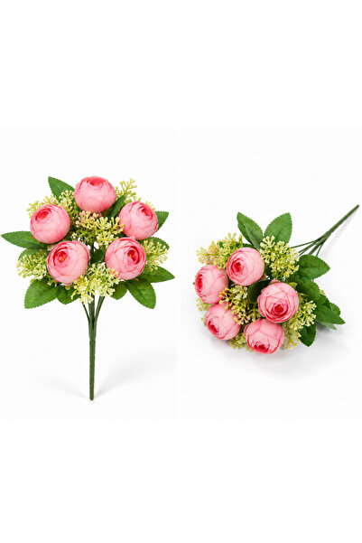 OEM Buchet Flori Artificiale Ranunculus Decorativ, 5 Fire, 32 cm