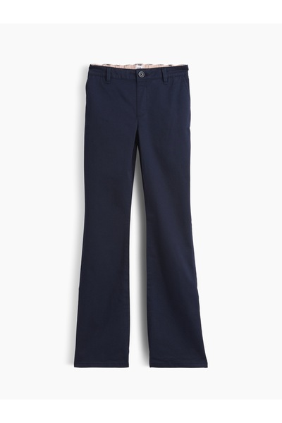GAP Kız Çocuk Lacivert Uniform Flare Chino Pantolon