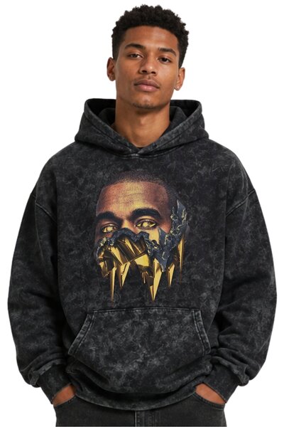 SEVBANO Kanye West Rapper Singer Printed Unisex Oversize Washable Premium Hoo...
