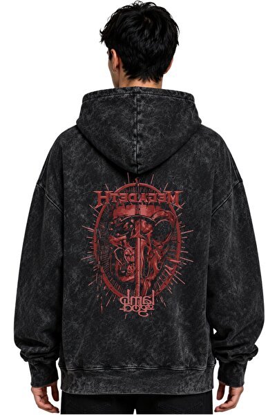 SEVBANO Φούτερ με κουκούλα Megadeth Lamb Of God, με στάμπα ροκ μέταλ μουσικού...