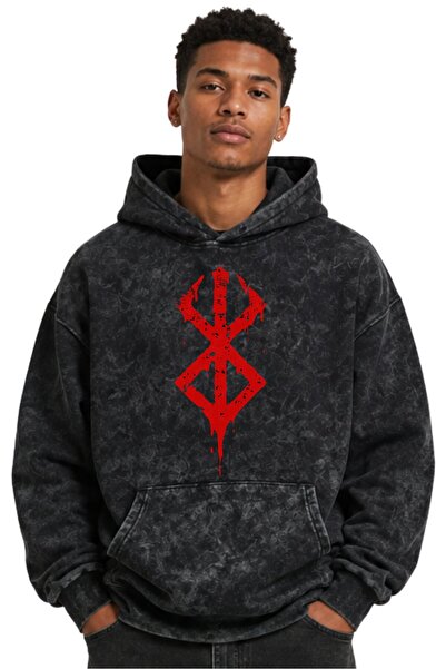 SEVBANO Berserk Guts Anime Printed Unisex Oversize Washable Premium Hoodie Sw...