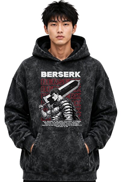 SEVBANO Berserk Guts Anime Printed Unisex Oversize Washable Premium Hoodie Sw...