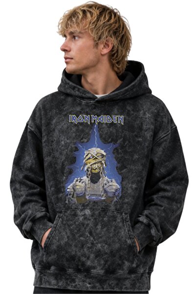SEVBANO Iron Maiden Rock Metal Music Band Printed Unisex Oversize Washable Pr...