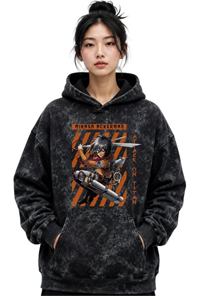SEVBANO Mikasa Ackerman Attack on Titan Anime Printed Unisex Oversize Washabl...