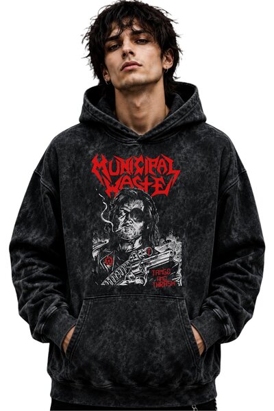 SEVBANO Municipal Waste Rock Metal Music Band Printed Unisex Oversize Premium...