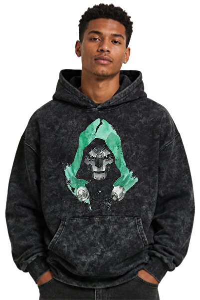 SEVBANO Φούτερ με κουκούλα Doctor Doomsday Film Hero, με στάμπα, unisex, over...