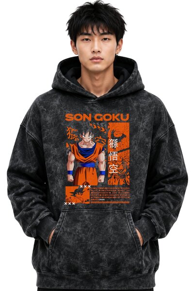 SEVBANO Son Goku Dragon Ball anime majica s kapuljačom, unisex, velika, periv...