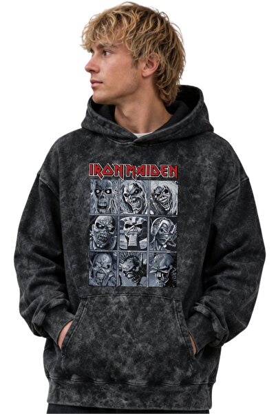 SEVBANO Iron Maiden Rock Metal Music Band Printed Unisex Oversize Washable Pr...