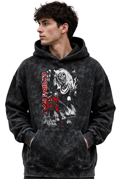 SEVBANO Iron Maiden Rock Metal Music Band Printed Unisex Oversize Washable Pr...