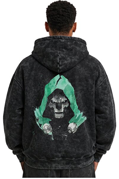 SEVBANO Φούτερ με κουκούλα Doctor Doomsday Film Hero, με στάμπα, unisex, over...