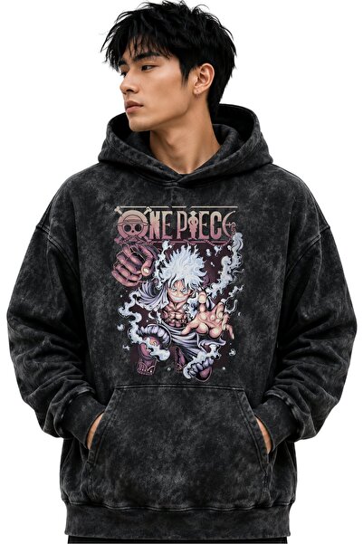 SEVBANO Φούτερ με κουκούλα Monkey D. Luffy One Piece, με στάμπα, unisex, over...