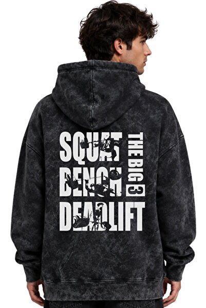 SEVBANO Squat Bench Deadlift Fitness Gym Bodybuilding Printed Unisex Oversize...