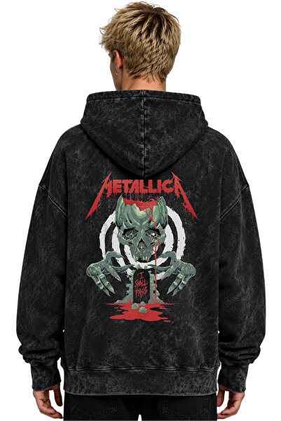 SEVBANO Metallica Rock Metal Music Band Printed Unisex Oversize Premium Washa...