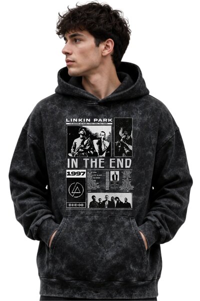 SEVBANO Linkin Park Rock Metal Music Band Printed Unisex Oversize Washable Pr...