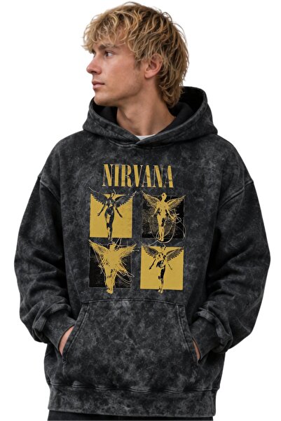 SEVBANO Nirvana Rock Metal Music Band Printed Unisex Oversize Washable Premiu...