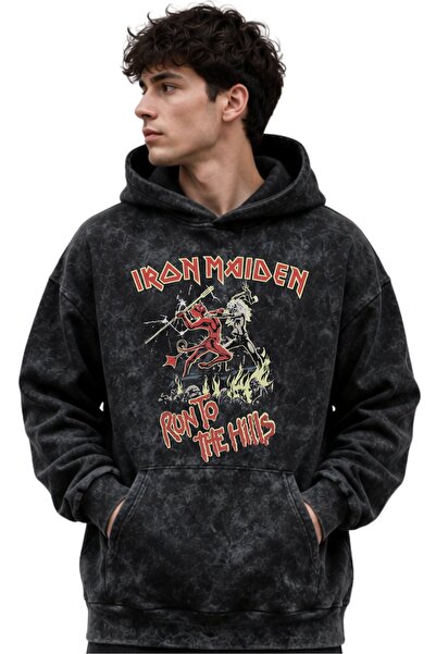 SEVBANO Iron Maiden Rock Metal Music Band Printed Unisex Oversize Washable Pr...