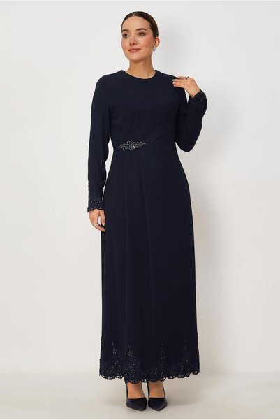Alvina GÜPÜR DETAYLI ELBİSE 46879