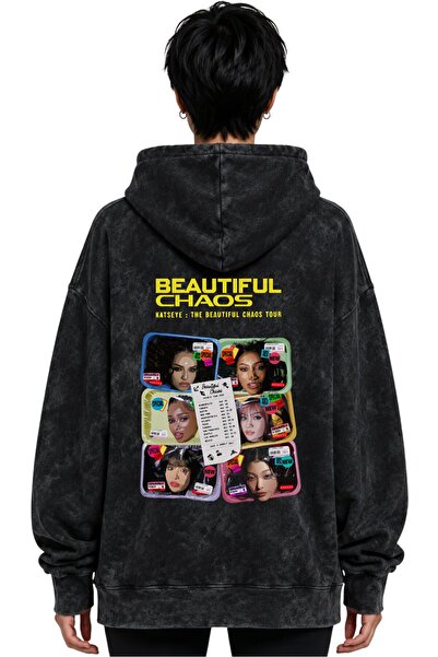 SEVBANO Katseye Kpop Beautiful Chaos Music Group Printed Unisex Oversize Wash...