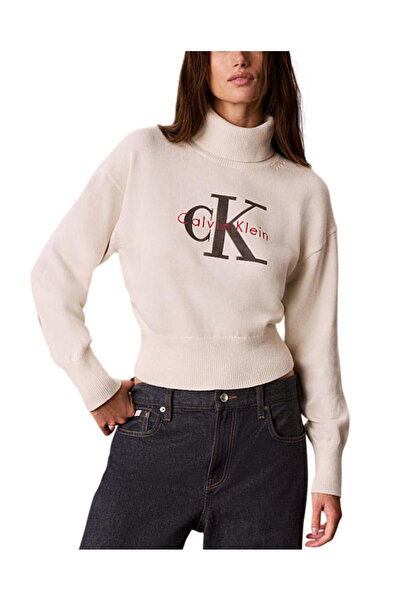 Calvin Klein Γυναικείο Ζιβάγκο Πουλόβερ Λευκό LV047H329G-YAS