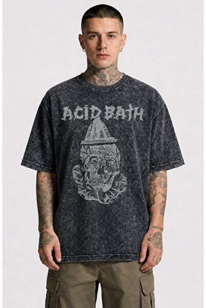 Fuddy Moda Tricou unisex imprimat cu textul „Acid Bath When The Kite String P...
