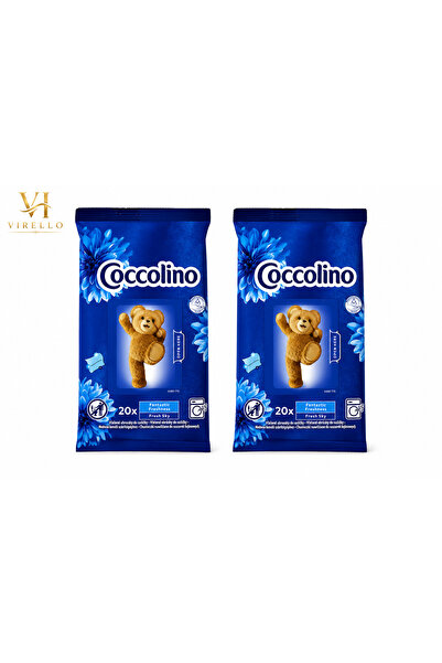 Coccolino Set 2 x Șervețele parfumate pentru uscător Fresh Sky, 20 buc/pachet...