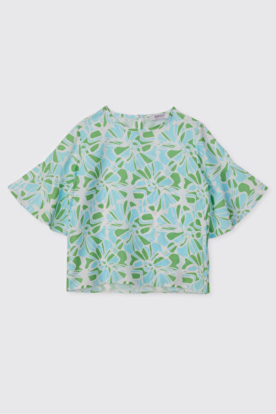 Panço Girl's Green Blouse