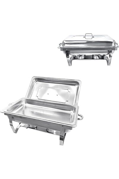 HOOKOR Stainless Steel Food Warmer Set Rectangular Buffet Stove with Lid for ...