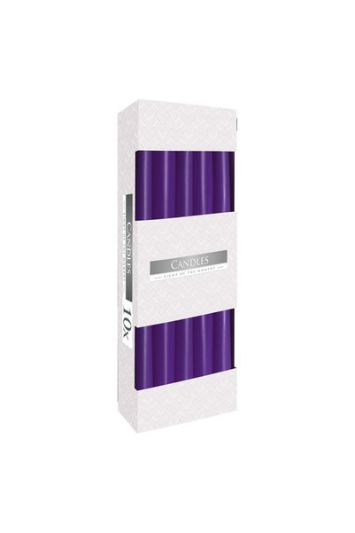 BISPOL Set 3 x 10 Lumanari Conice Violet