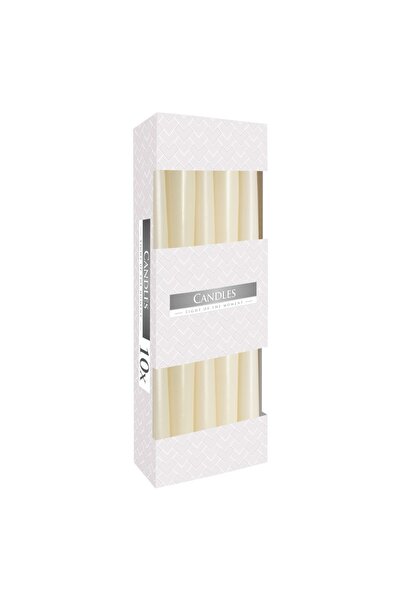 BISPOL Set 2 x 10 Lumanari Conice Crem Ivory