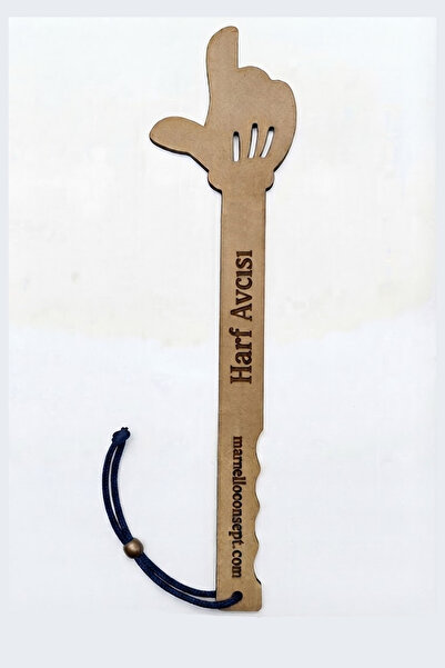 MARNELLO CONSEPT Okuma Çubuğu Parmak Tasarımlı Ahşap MDF - 50 cm