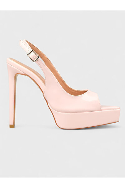 Sadık Yılmaz Women's Summer 11cm Thin Open Heeled Shoes - 233 2678 - Powder P...
