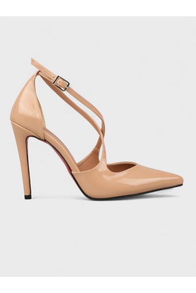 Sadık Yılmaz Women's Summer 11cm Thin Open Heeled Shoes - 233 2667 - Nude Pat...
