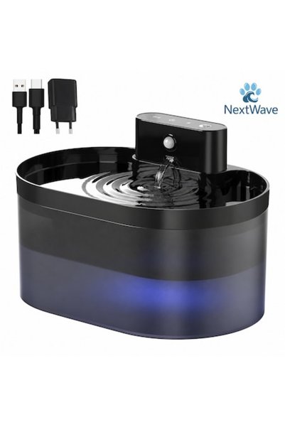 NEXTWAVE ® Automatic Cat and Dog Water Fountain, Wireless Dispenser, 2.2L Res...
