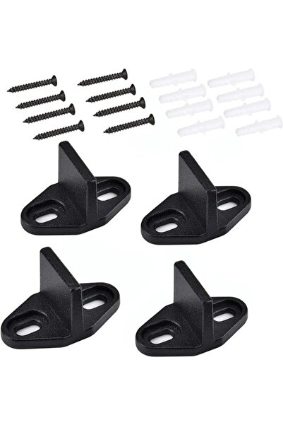 Morvena Picks Set de 4 piese negre, ghidaje de podea reglabile și accesorii p...
