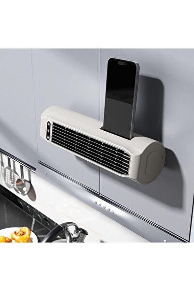 Morvena Picks Ventilator de birou tip turn mic cu suport pentru telefon - Ven...