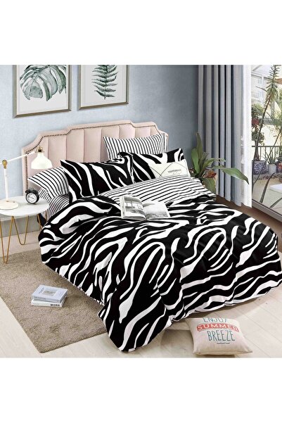 JOJO HOME Σετ διπλής παπλωματοθήκης, 6 τεμαχίων, σεντόνι 245x250εκ., με σχέδια