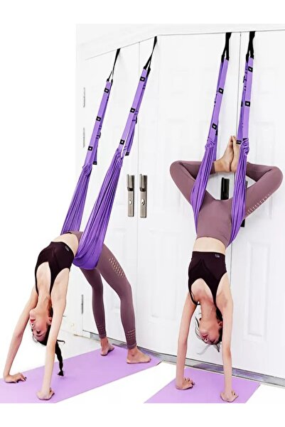 Morvena Picks Bandă elastică de yoga, pentru întinderea picioarelor, taliei ș...