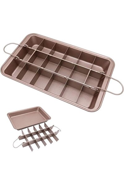 Morvena Picks Tavă pentru brownie - Tavă de copt antiaderentă cu separatoare ...