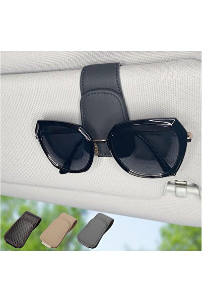 Morvena Picks Suport magnetic din piele pentru ochelari de soare, clemă pentr...